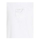 Calvin Klein T-Shirt Girocollo Tinta Unita con Logo per Bambina IG0IG02530 BIANCO CALVIN KLEIN 