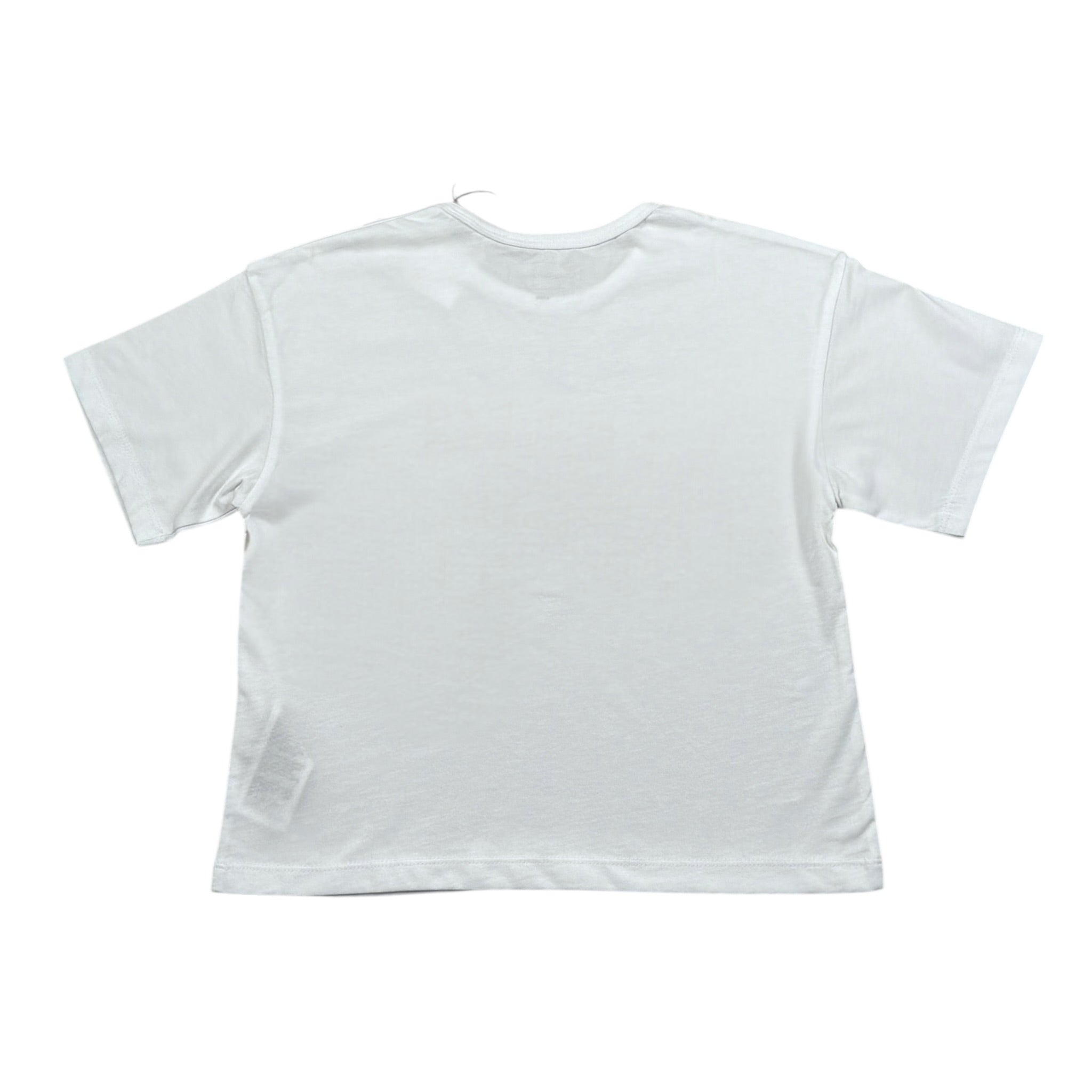 Calvin Klein T-Shirt Girocollo Tinta Unita con Logo per Bambina IG0IG02801X BIANCO CALVIN KLEIN 