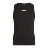 Calvin Klein Canotta Tinta Unita Giromanica con Stampa per Bambina IG0IG02871X NERO CALVIN KLEIN 