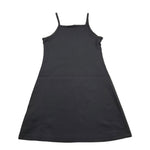 Calvin Klein Abito Tinta Unita A Bretelle con Logo per Bambina IG0IG02909 NERO CALVIN KLEIN 