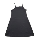 Calvin Klein Abito Tinta Unita A Bretelle con Logo per Bambina IG0IG02909 NERO CALVIN KLEIN 