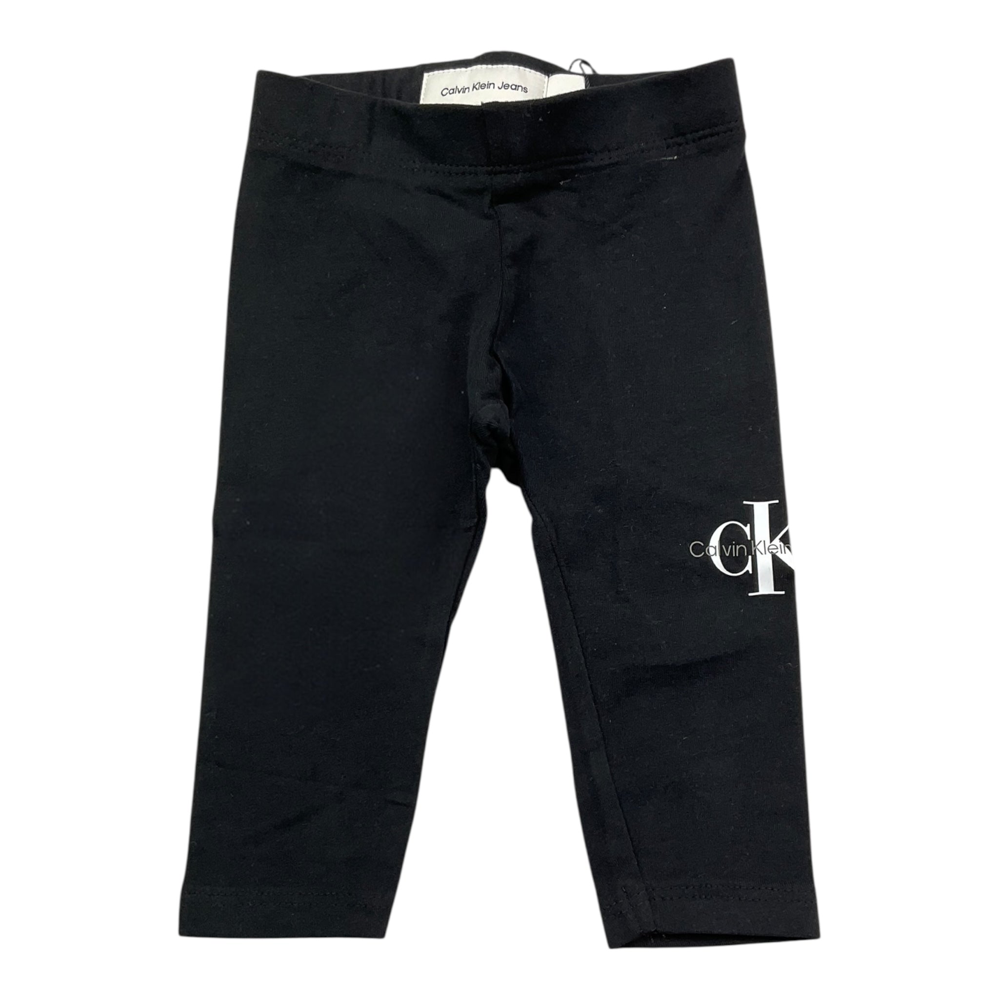 Calvin Klein Leggins Tinta Unita con Elastico In Vita per Neonata IN0IN00081N NERO CALVIN KLEIN 