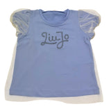 Calvin Klein T-Shirt Tinta Unita Velata con Stampa per Bambina KA5038 AZZURRO CALVIN KLEIN 