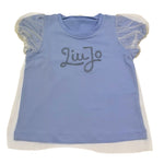 Calvin Klein T-Shirt Tinta Unita Velata con Stampa per Neonata KA5038N AZZURRO CALVIN KLEIN 