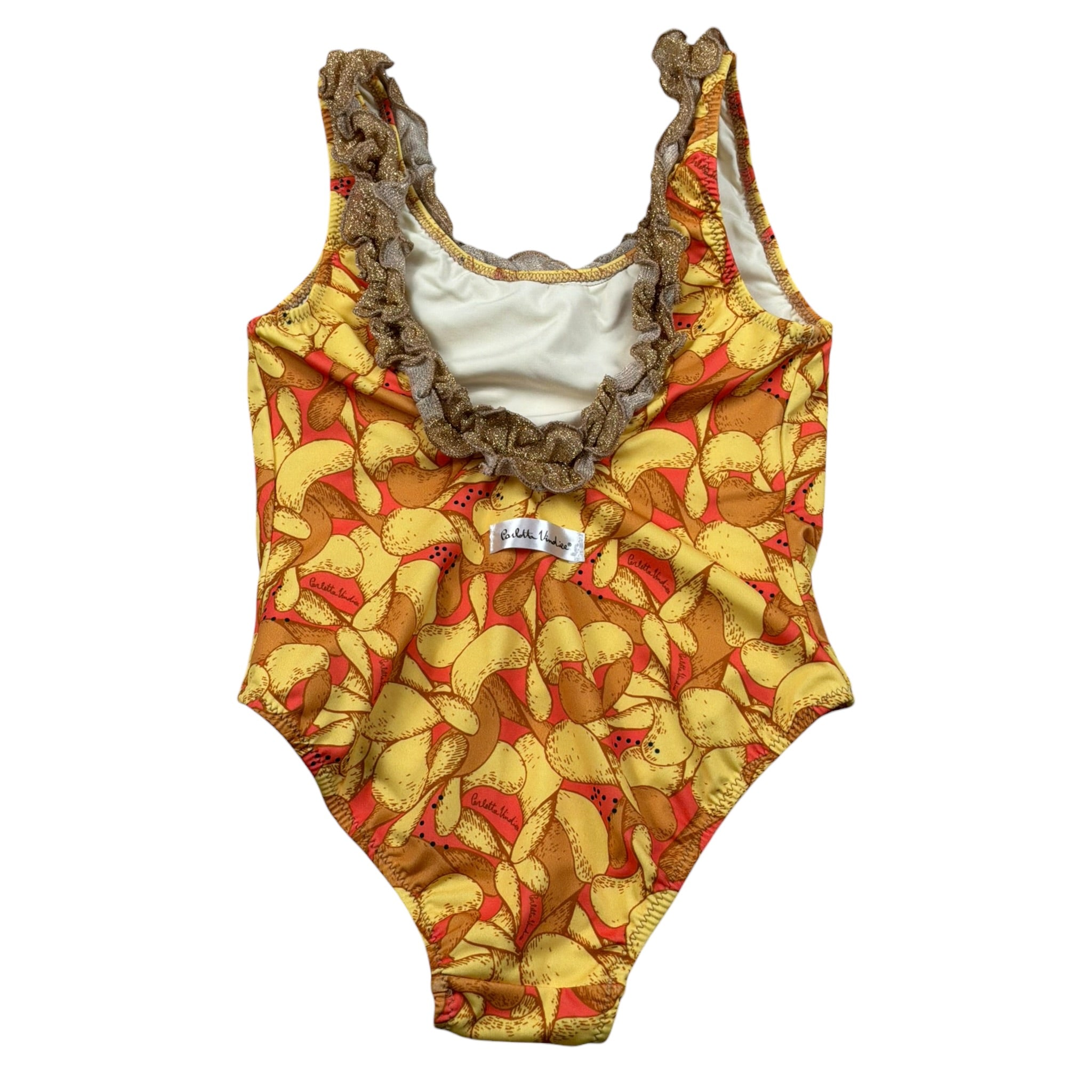 Carlotta Vindice Costume Intero tinta unita Stampa Fantasia con Bandana Giallo per Bambina PPCT4 GIALLO CARLOTTA VINDICE 