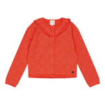 Carre'Ment Beau Cardigan Tinta Unita con Trafori per Neonata Y05219 CORALLO CARRE'MENT BEAU 