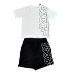 Cesare Paciotti Completo 2 Pezzi Bicolore T-Shirt-Bermuda per Neonato CMP51120B BIANCO/NERO CESARE PACIOTTI 