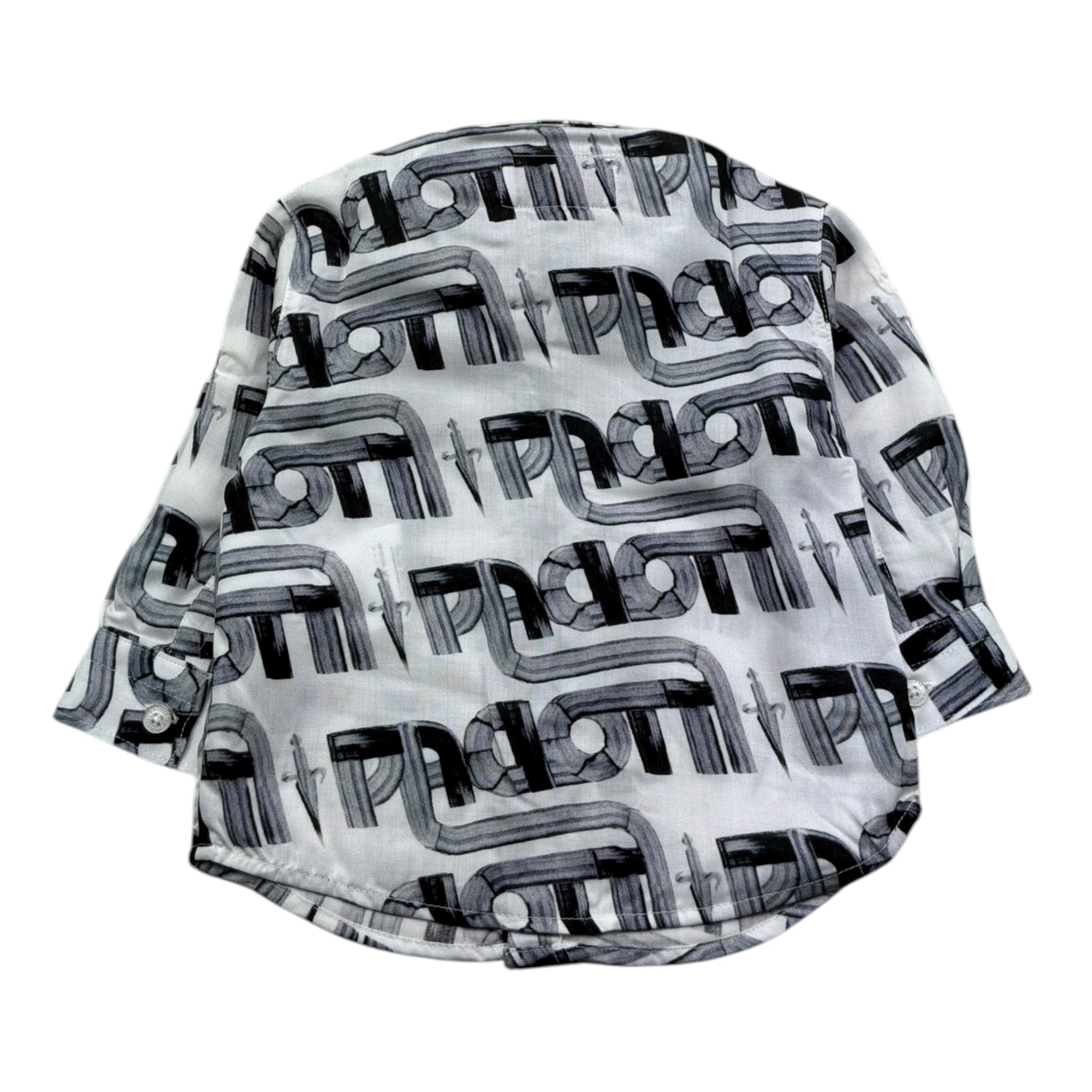 Cesare Paciotti Camicia Manica Lunga Stampa Fantasia per Neonato CMP5151BX BIANCO CESARE PACIOTTI 