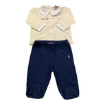 Cesare Paciotti Completo 2 Pezzi Shirt-Ghettina per Neonato CPP5102N PANNA/BLU CESARE PACIOTTI 