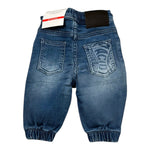 Cesare Paciotti Pantalone Effetto Denim Tinta Unita con Elastico In Vita per Neonato PTP5101BXN BLU CESARE PACIOTTI 