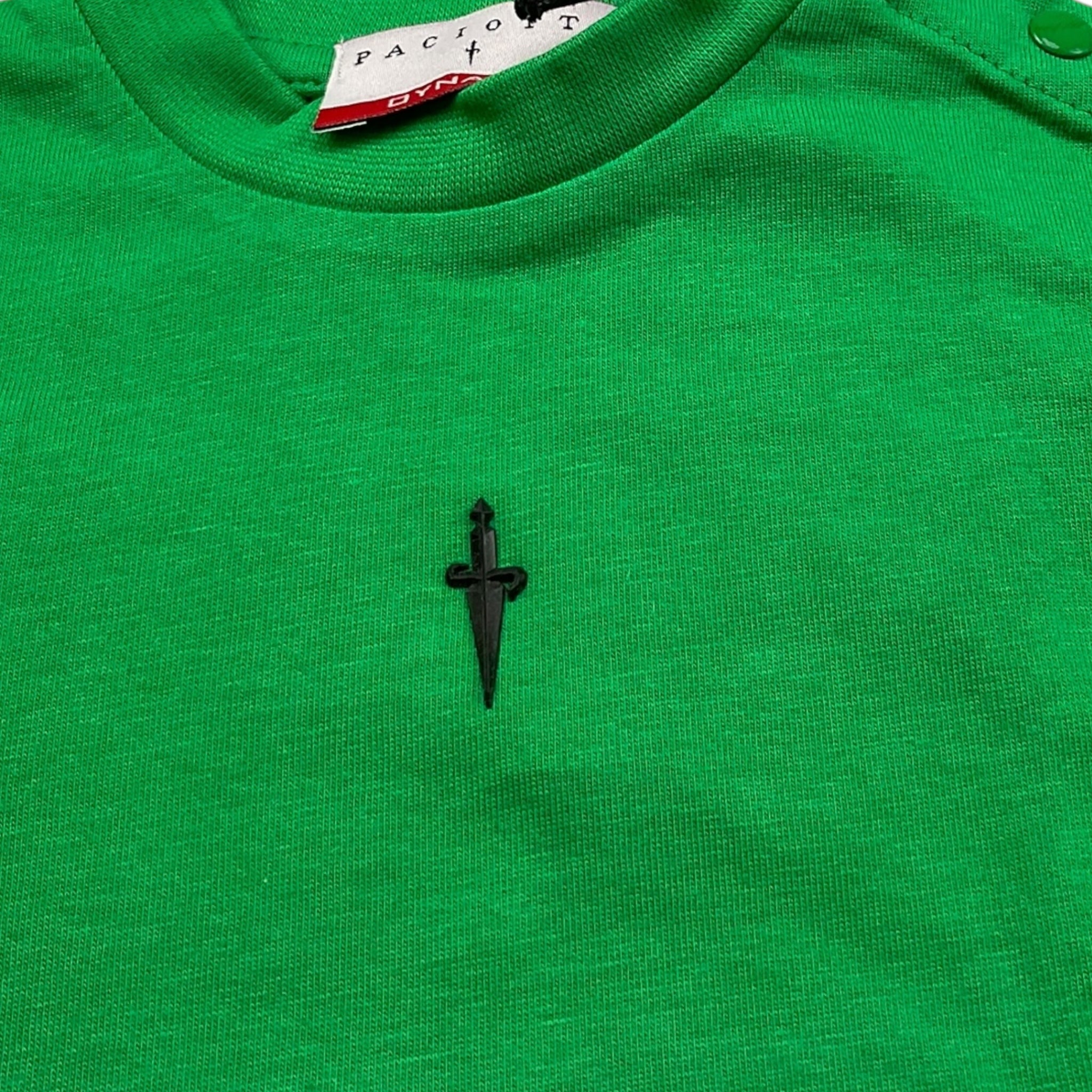 Cesare Paciotti T-Shirt Girocollo Tinta Unita con Stampa per Neonato TS5105B VERDE CESARE PACIOTTI 