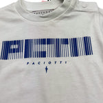 Cesare Paciotti T-Shirt Girocollo Tinta Unita con Stampa per Neonato TSP5103B BIANCO CESARE PACIOTTI 
