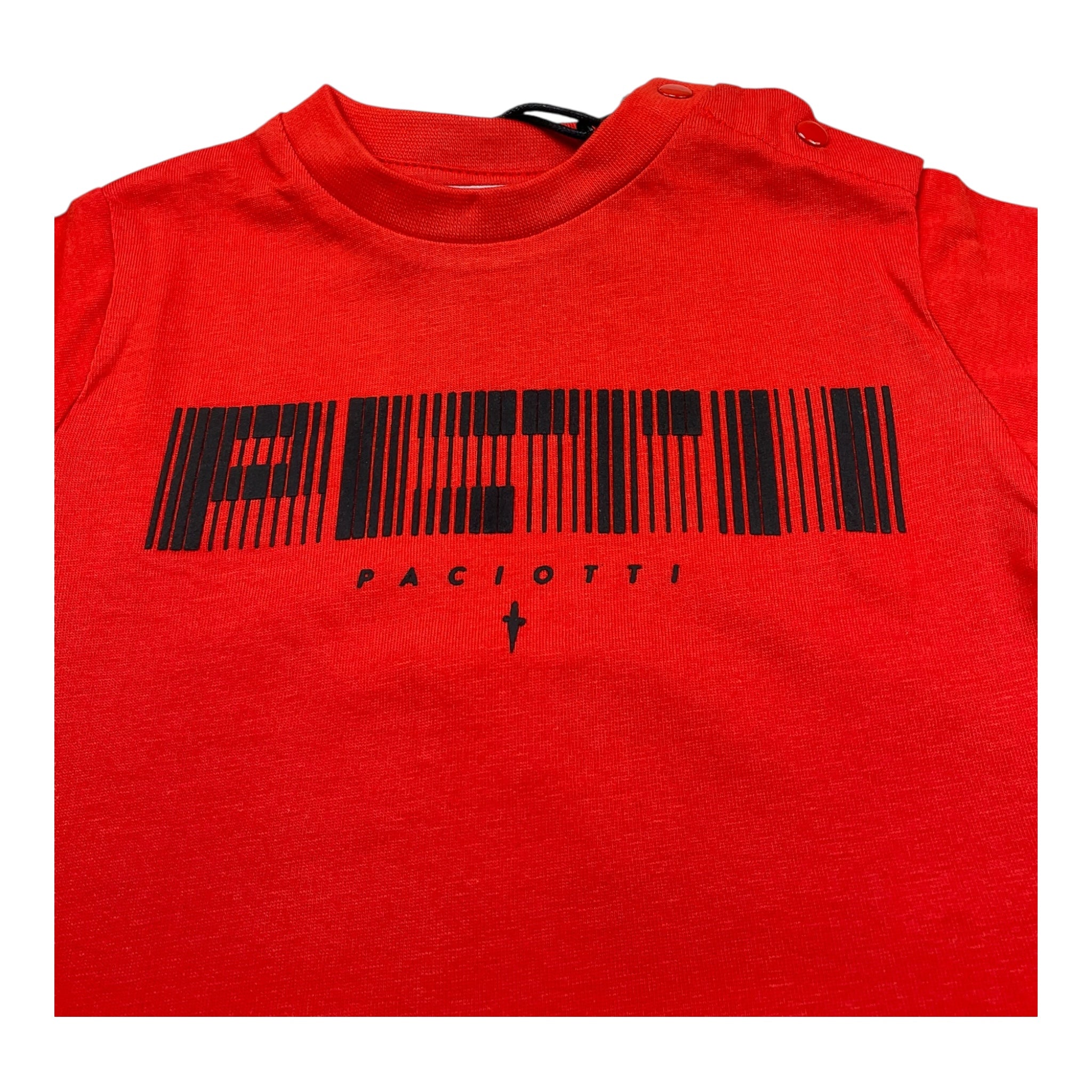 Cesare Paciotti T-Shirt Girocollo Tinta Unita con Stampa per Neonato TSP5103B ROSSO CESARE PACIOTTI 