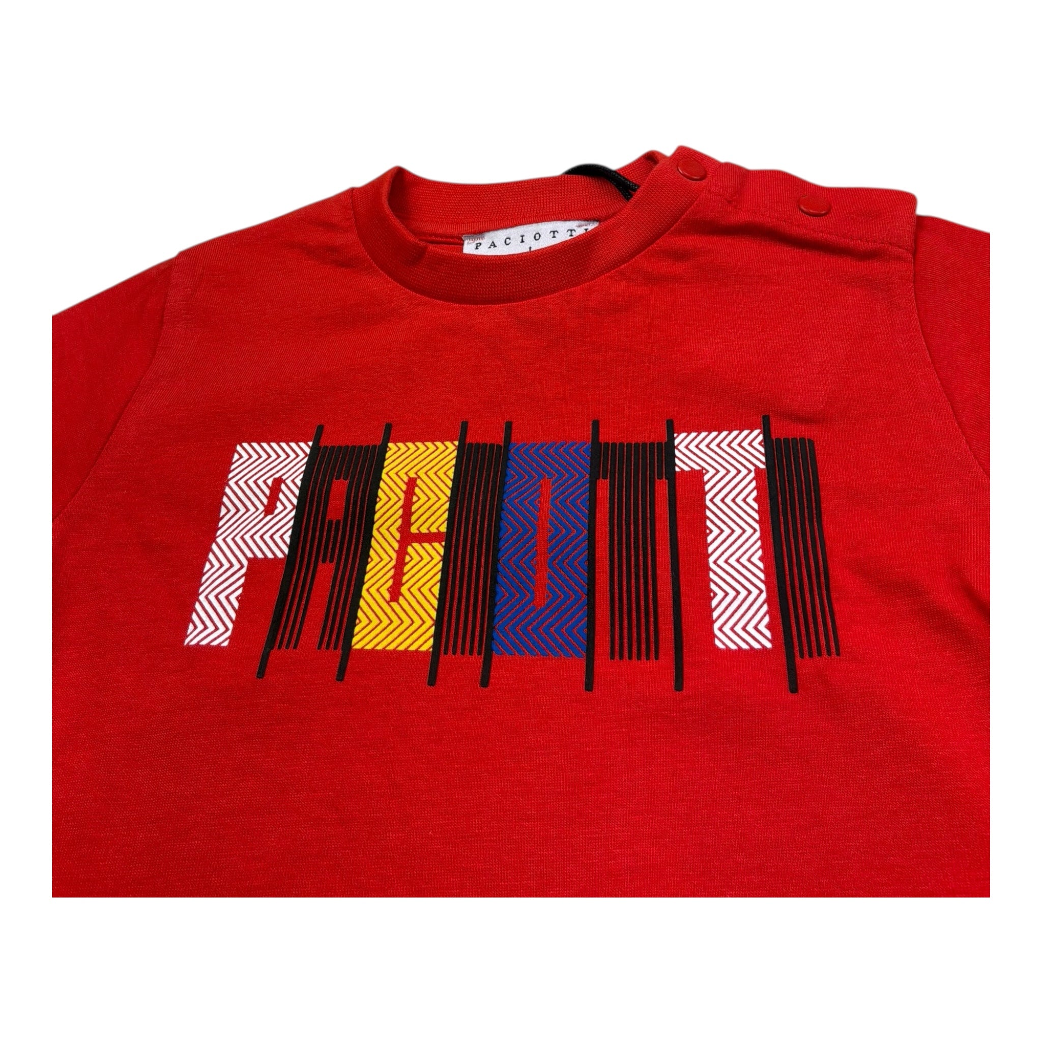 Cesare Paciotti T-Shirt Girocollo Tinta Unita con Stampa per Neonato TSP5115BX ROSSO CESARE PACIOTTI 