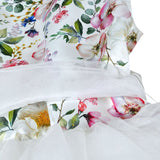 Childrenfashionatelier Abito Cerimonia Tinta Unita con Fantasia Fiori per Bambina 523 BIANCO CHILDRENFASHIONATELIER 