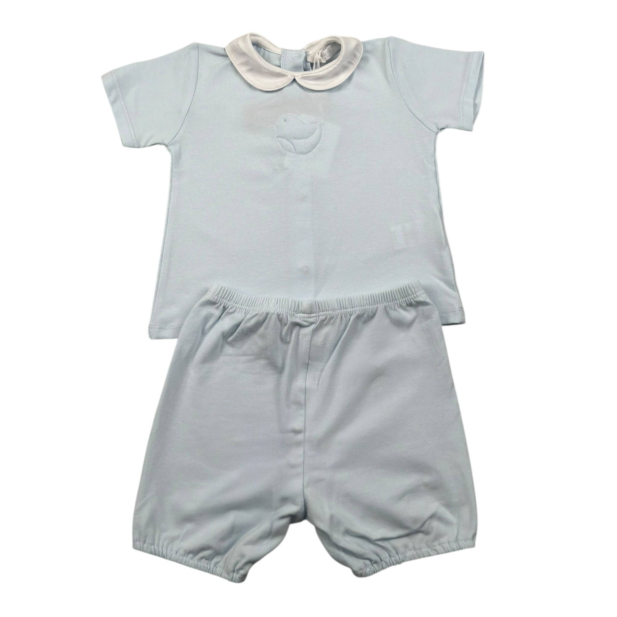 Coccode Completo 2 Pezzi T-Shirt-Culotte Tinta Unita per Neonato C5516777 AZZURRO COCCODE 