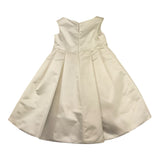 Colori Chiari Abito Cerimonia Tinta Unita Giromanica con Fiocco In Contrasto per Bambina FB103489 BIANCO COLORI CHIARI 