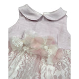 Colori Chiari Abito Giromanica con Ricami Rosa per Neonata FN105861 ROSA COLORI CHIARI 