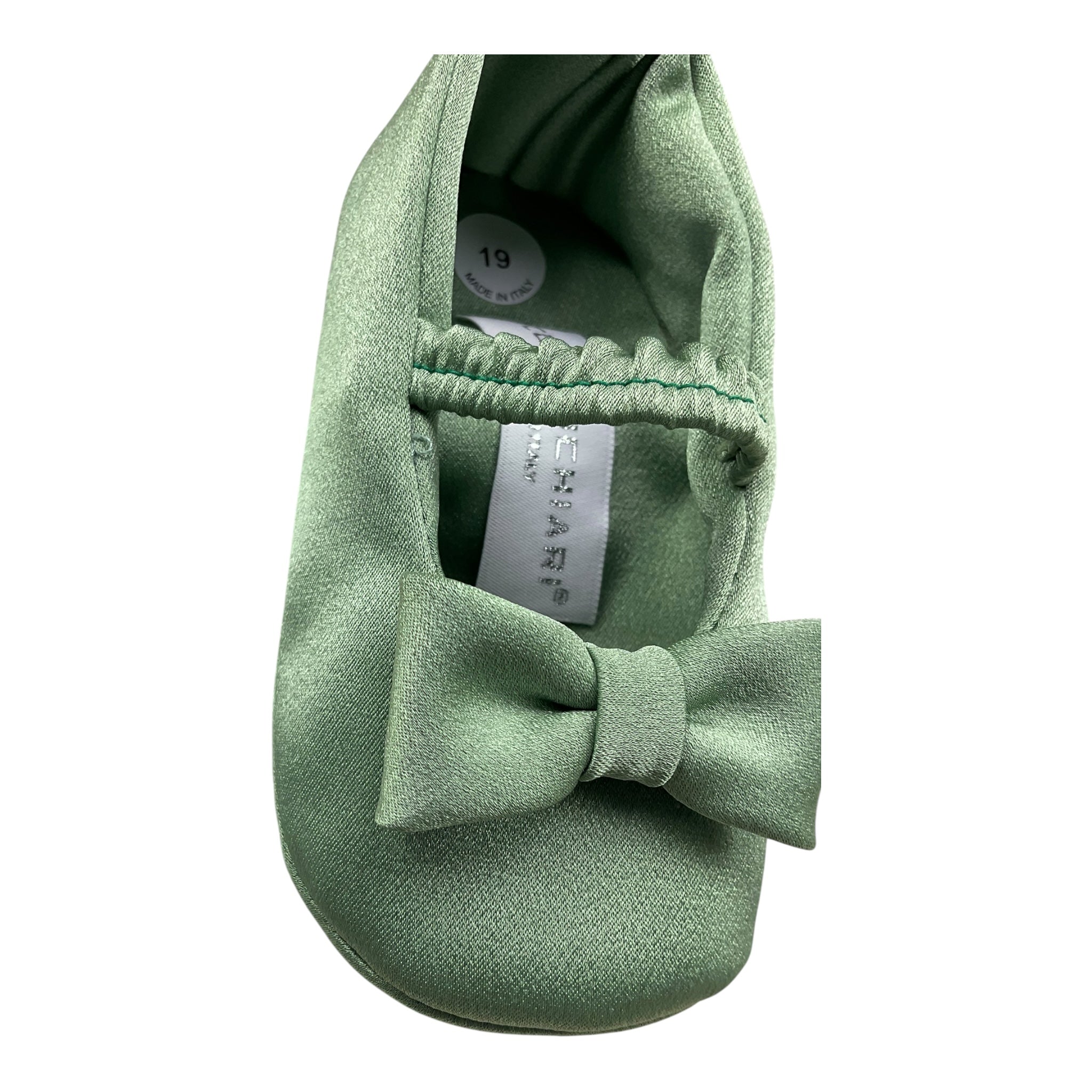 Colori Chiari Ballerina Tinta Unita con Fiocco per Neonata FN958150 VERDE COLORI CHIARI 