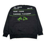 Comme Des Fuckdown Felpa Chiusa Girocollo Tinta Uita Nero per Bambino FLCMD NERO COMME DES FUCKDOWN 