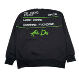 Comme Des Fuckdown Felpa Chiusa Girocollo Tinta Uita Nero per Bambino FLCMD NERO COMME DES FUCKDOWN 
