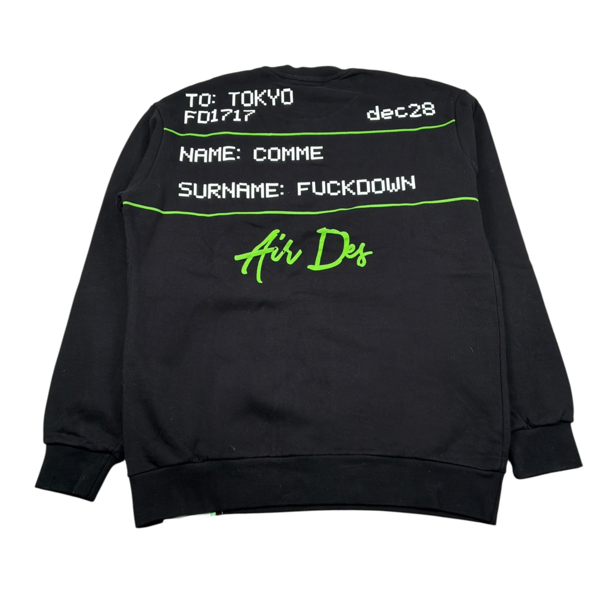Comme Des Fuckdown Felpa Chiusa Girocollo Tinta Uita Nero per Bambino FLCMD NERO COMME DES FUCKDOWN 