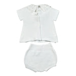 Cnd Completo 2 Pezzi Maglia-Coulotte per Neonata 55817010 BIANCO CND 