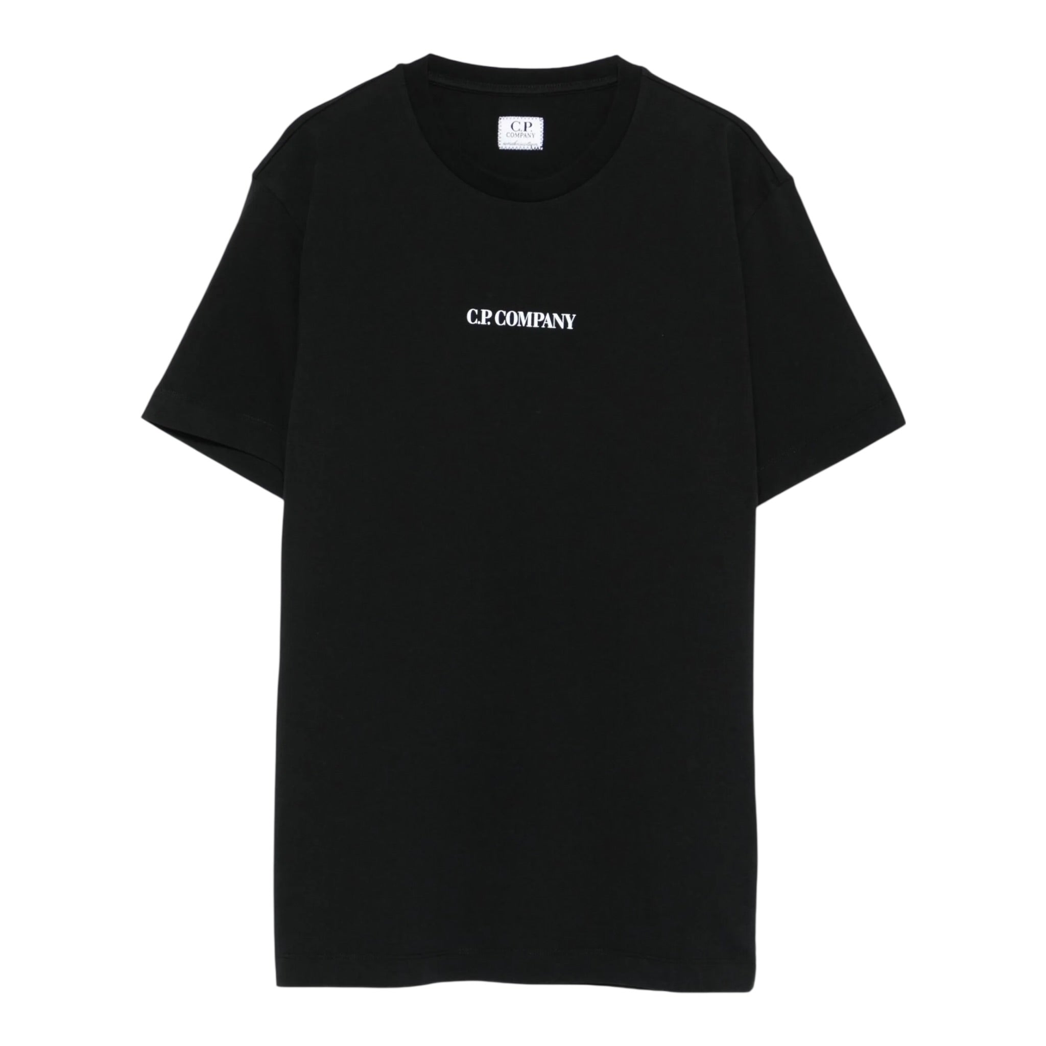 C.P. Company T-Shirt tinta unita con Stampa Nero per Bambino CBM008 NERO C.P. COMPANY 