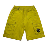 C.P. Company Bermuda Tinta Unita con Elastico In Vita per Bambino CMQ008 VERDE C.P. COMPANY 