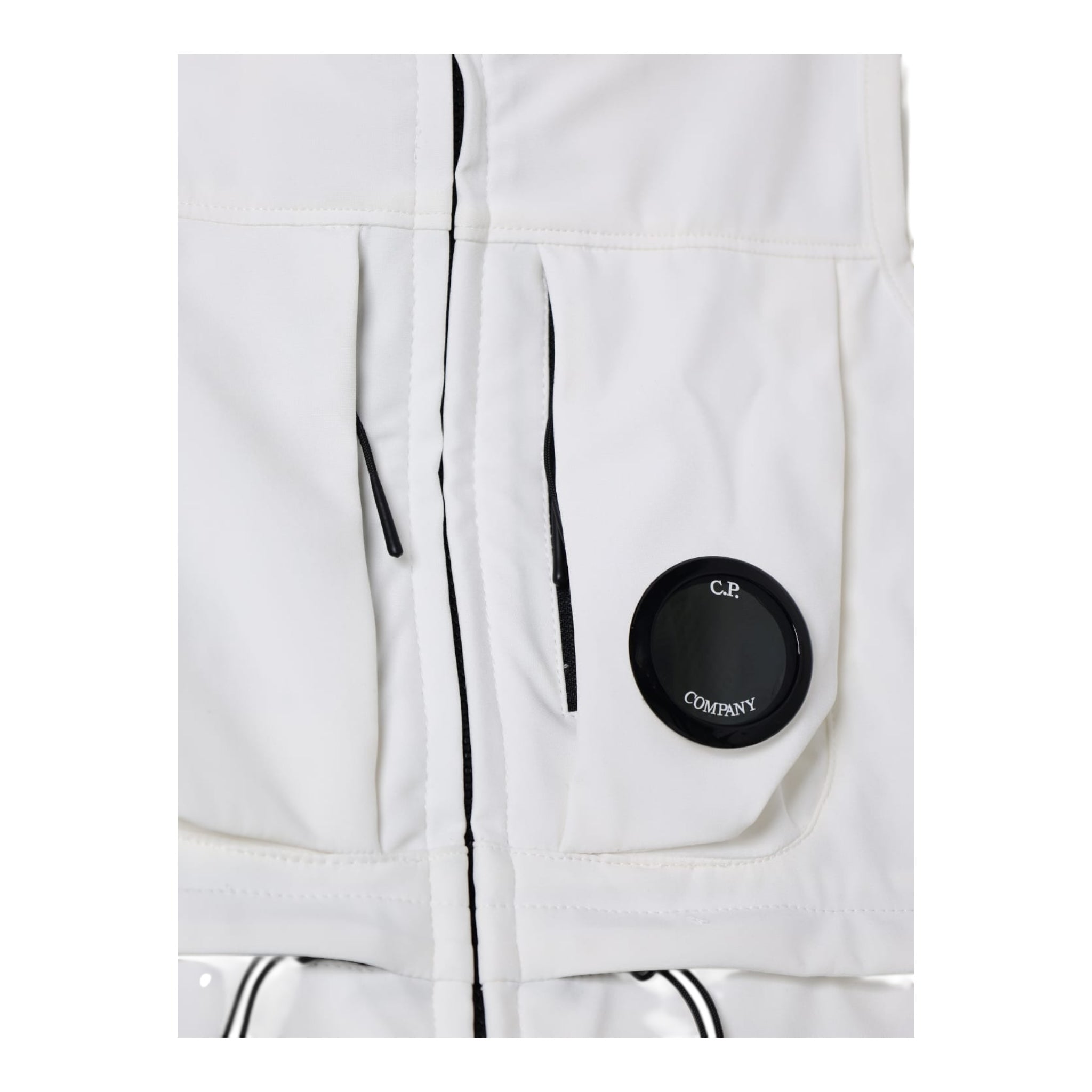 C.P. Company Giubbino Tinta Unita Smanicato con Zip per Bambino CUS00X BIANCO C.P. COMPANY 