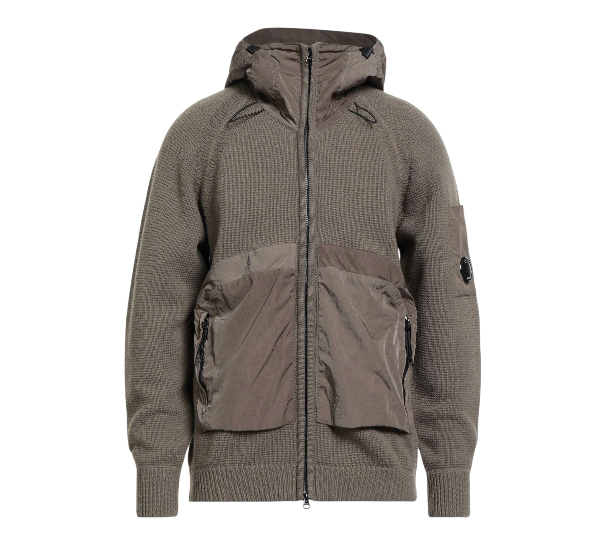 C.P. Company Felpa con Zip E Cappuccio Tinta Unita per Bambino CUW00E VERDE C.P. COMPANY 