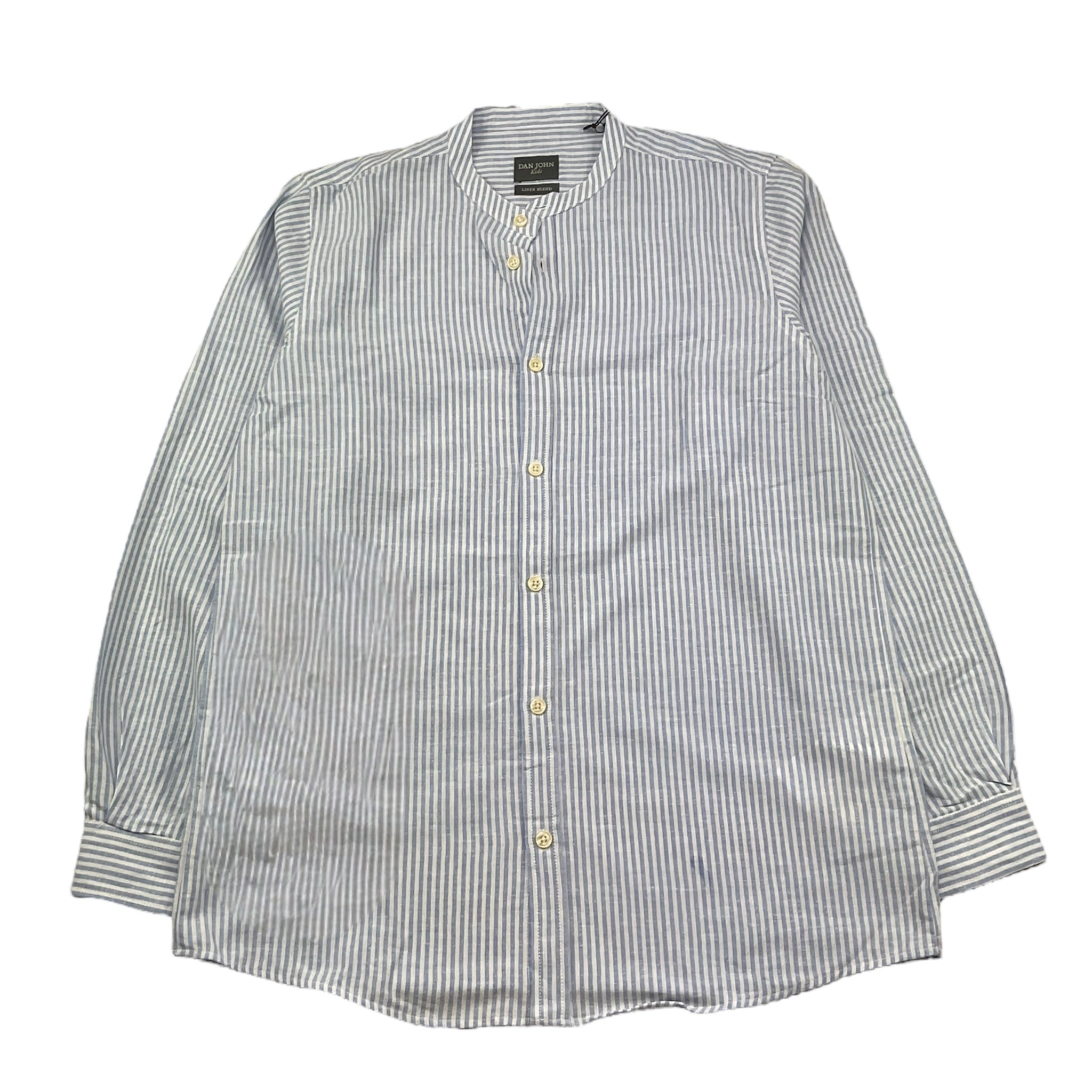 Dan John Camicia Manica Lunga Fantasia A Righe per Bambino CMD5106J BIANCO/AZZURRO DAN JOHN 