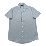 Daniele Alessandrini Camicia Mezza Manica Tinta Unita per Bambino 1236C002300 AZZURRO DANIELE ALESSANDRINI 