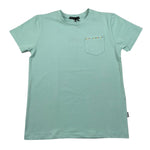 Daniele Alessandrini T-Shirt Girocollo Tinta Unita con Taschino per Bambino 1236M00007 VERDE DANIELE ALESSANDRINI 