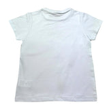 Daniele Alessandrini T-Shirt Girocollo Tinta Unita con Stampa In Contrasto per Bambino 1236M00226X BIANCO DANIELE ALESSANDRINI 