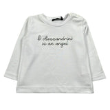 Daniele Alessandrini Shirt Girocollo Tinta Unita con Logo per Bambino 1291M00072 BIANCO DANIELE ALESSANDRINI 