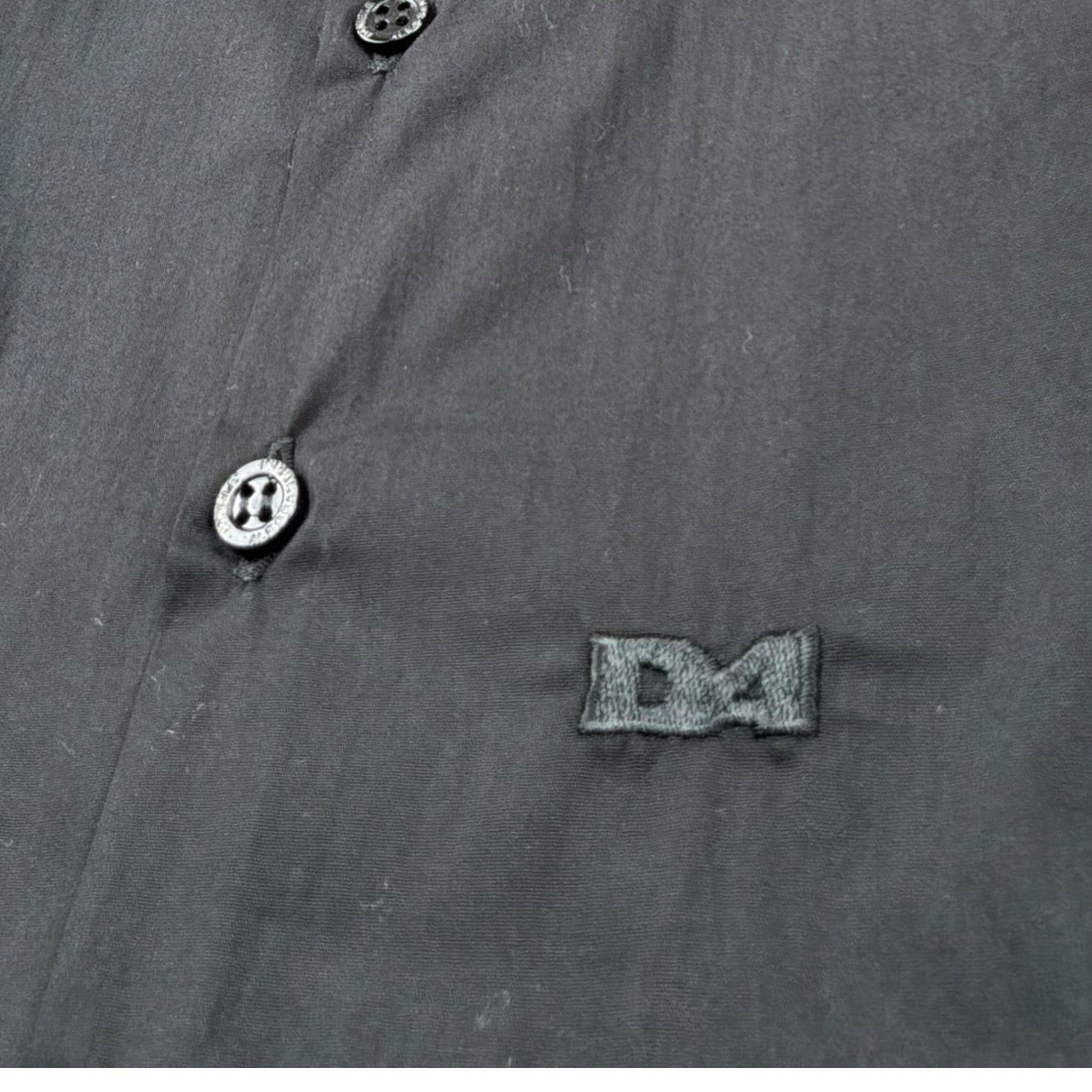 Daniele Alessandrini Camicia Manica Lunga Tinta Unita con Stampa per Neonato 1295C00084 NERO DANIELE ALESSANDRINI 