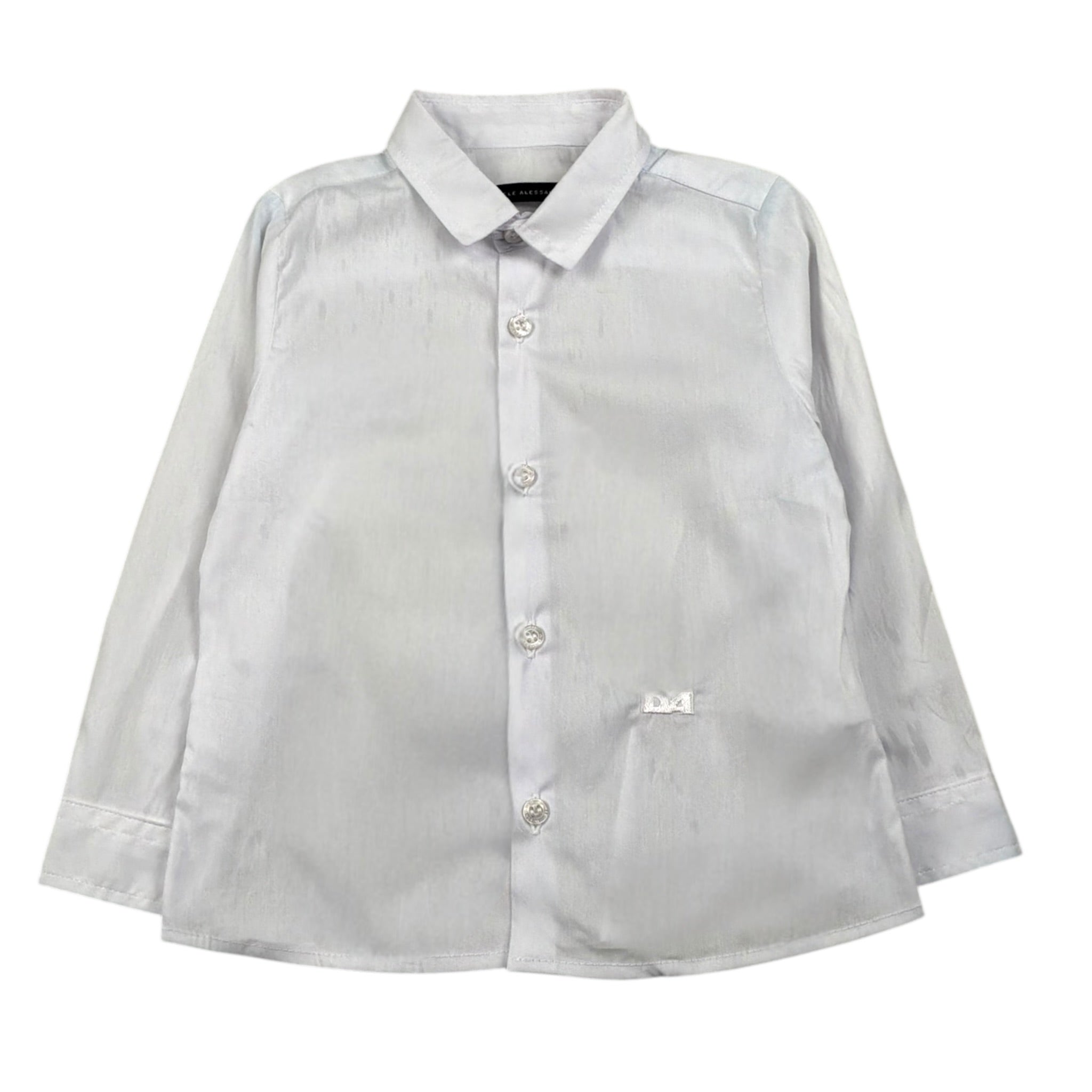 Daniele Alessandrini Camicia Manica Lunga Tinta Unita con Logo per Neonato 1295C00267X BIANCO DANIELE ALESSANDRINI 
