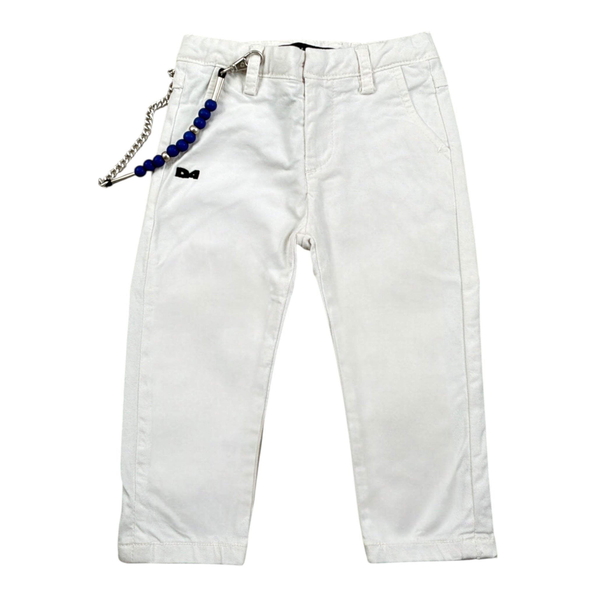 Daniele Alessandrini Pantalone tinta unita con Girovita Regolabile Bianco per Neonato 1295P0869 BIANCO DANIELE ALESSANDRINI 