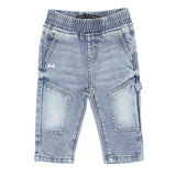 Daniele Alessandrini Jeans Tinta Unita con Elastico In Vita per Neonato 1295PD00171XX AZZURRO DANIELE ALESSANDRINI 