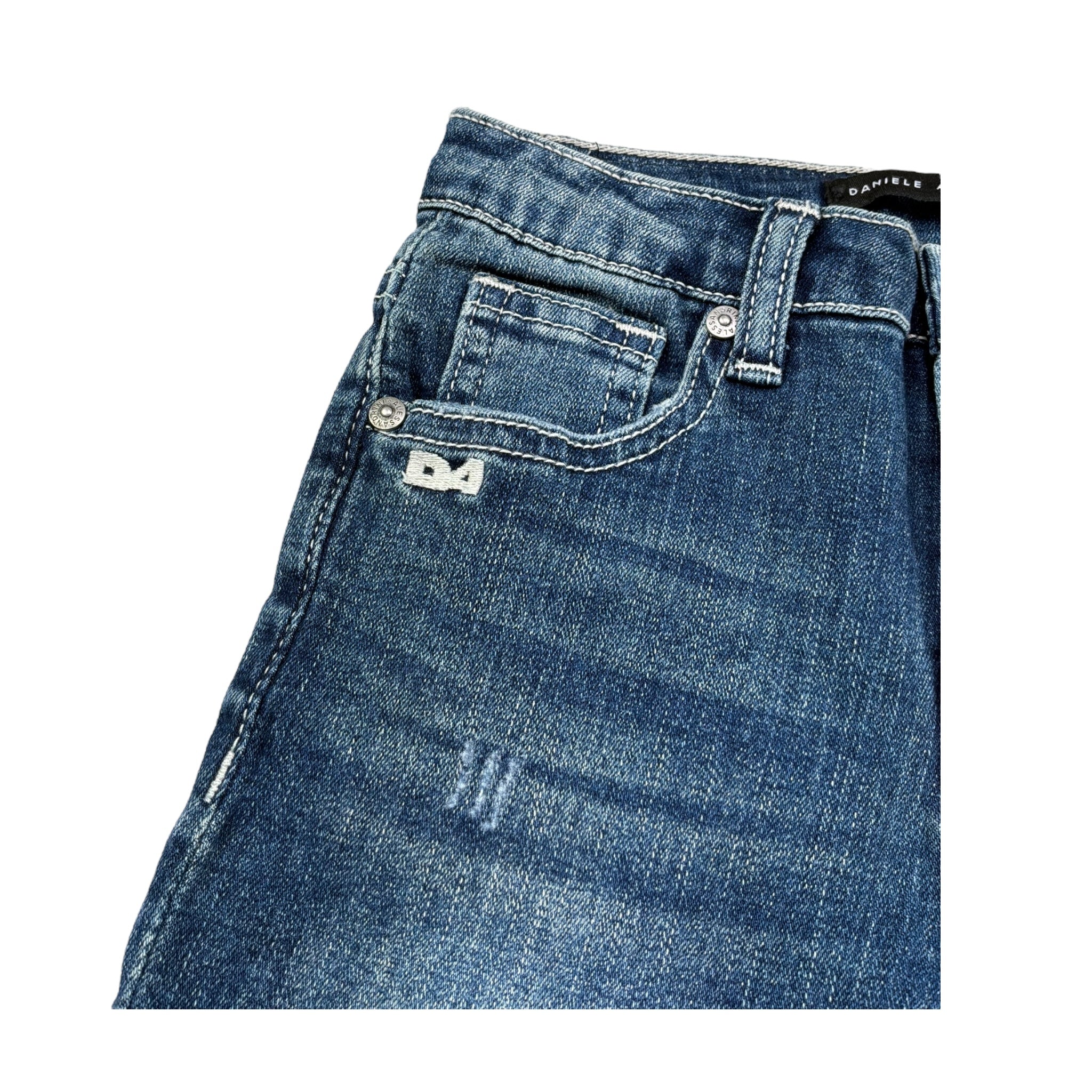 Daniele Alessandrini Jeans Tinta Unita con Girovita Regolabile per Neonato 1295PD00207 BLU DANIELE ALESSANDRINI 