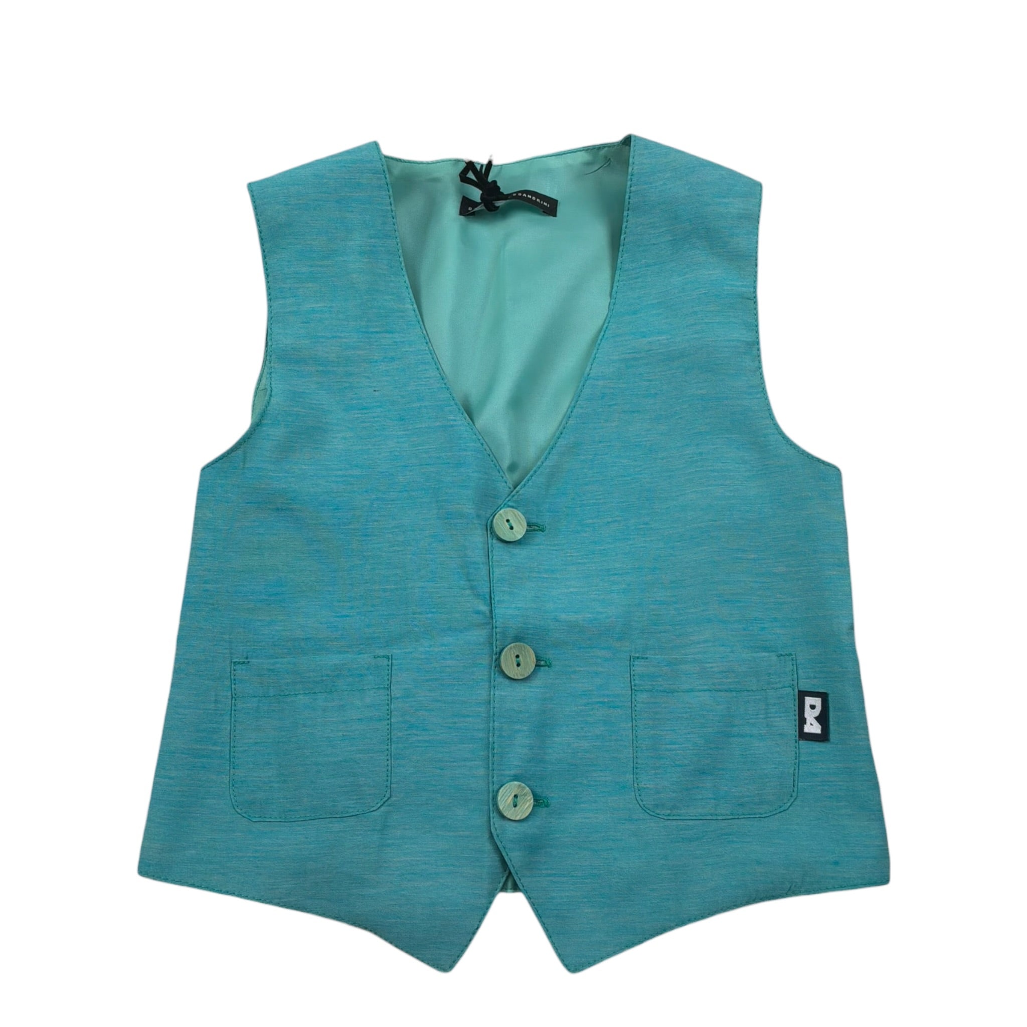 Daniele Alessandrini Gilet Tinta Unita con Bottoni per Bambino 1296B00018J VERDE DANIELE ALESSANDRINI 