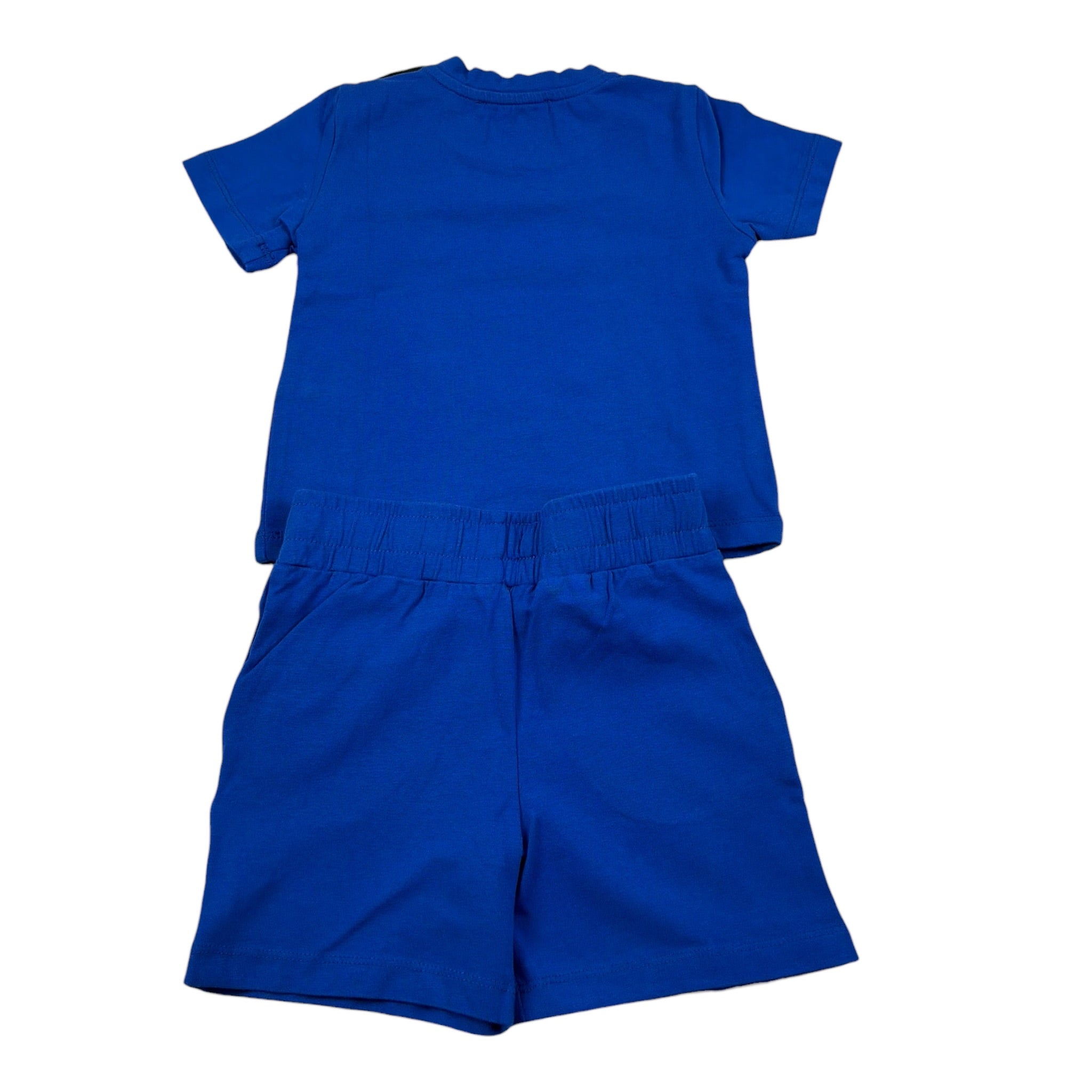 Daniele Alessandrini Completo Tinta Unita T-Shirt-Bermuda per Neonato 1296K00282X COBALTO DANIELE ALESSANDRINI 