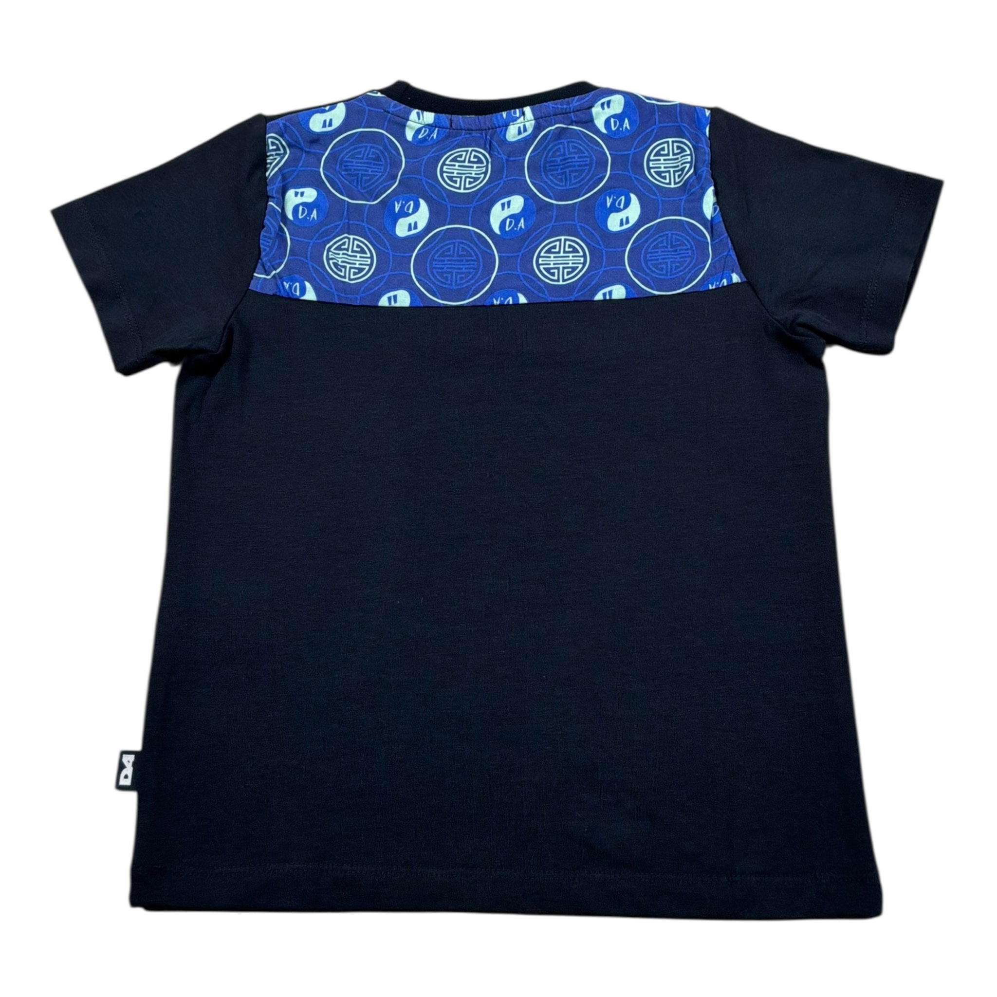Daniele Alessandrini T-Shirt Girocollo Tinta Unita con Logo per Bambino 1296M00036J BLU DANIELE ALESSANDRINI 
