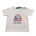 Daniele Alessandrini T-Shirt Girocollo Tinta Unita con Stampa per Neonato 1296M00261N BIANCO DANIELE ALESSANDRINI 