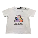 Daniele Alessandrini T-Shirt Girocollo Tinta Unita con Stampa per Neonato 1296M00261N BIANCO DANIELE ALESSANDRINI 