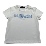 Daniele Alessandrini T-Shirt Girocollo Tinta Unita con Logo per Neonato 1296M0933 BIANCO DANIELE ALESSANDRINI 