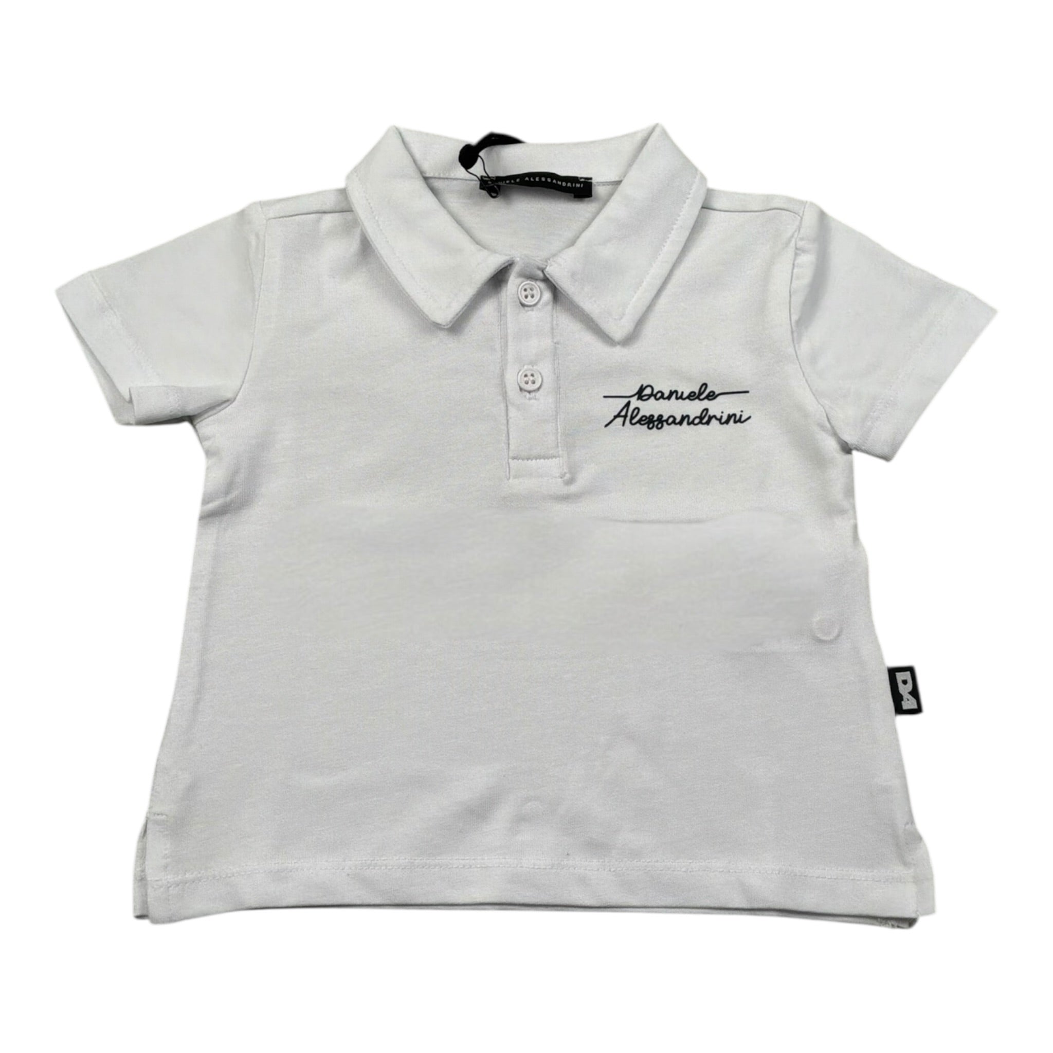 Daniele Alessandrini Polo Mezza Manica Tinta Unita con Logo per Neonato 1296MP00209 BIANCO DANIELE ALESSANDRINI 
