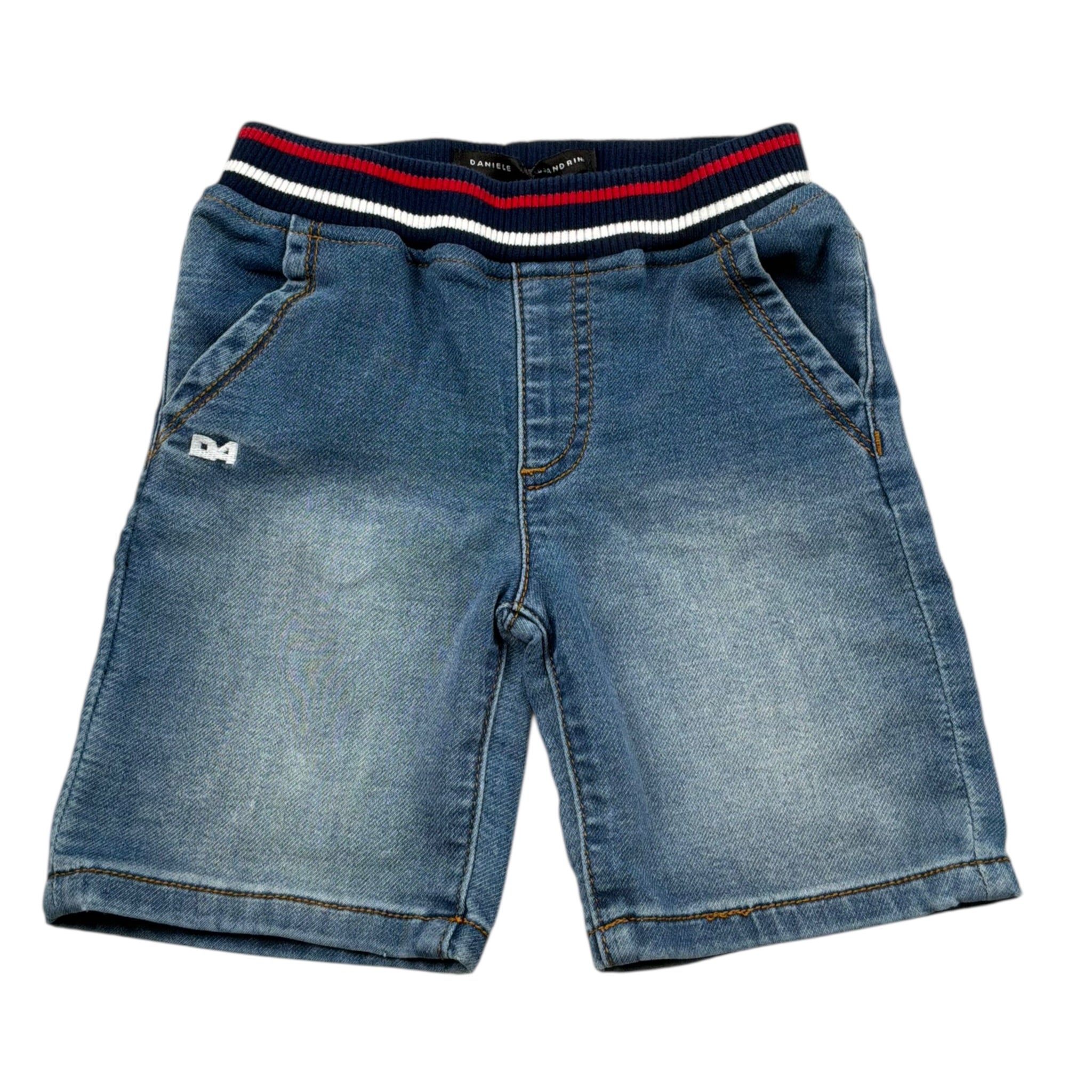 Daniele Alessandrini Bermuda In Denim con Elastico In Vita per Bambino 1296SD00173J BLU DANIELE ALESSANDRINI 