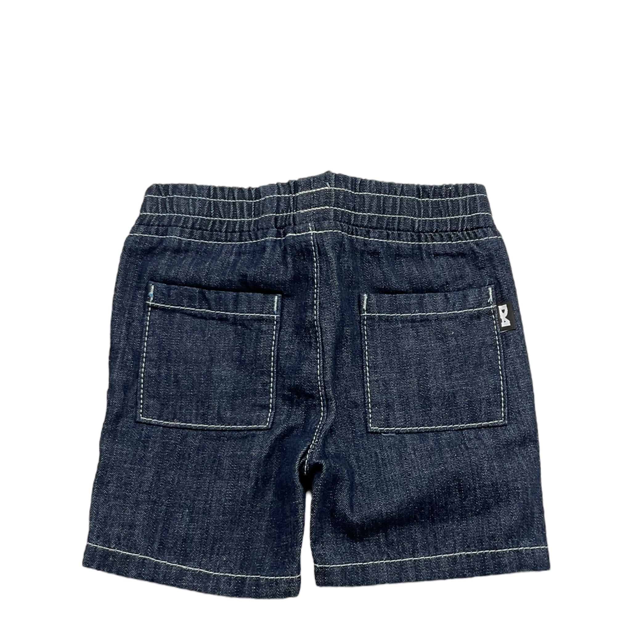 Daniele Alessandrini Bermuda In Denim Tinta Unita con Elastico In Vita per Neonato 1296SD00201 BLU DANIELE ALESSANDRINI 